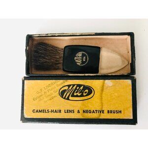 Milo Camels Hair Lens & Negative Brush Vintage Photography Tools Original Box